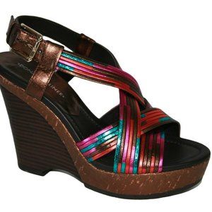 Donald J Pliner Doris Wedge Sandals 8.5 M